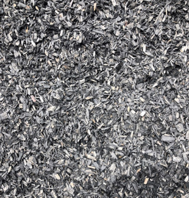 Bulk Black mulch and wood chips Calgary — organic garden mulch delivery New Standard