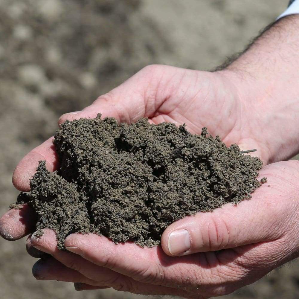 Screened topsoil loam bulk delivery Calgary — ¾ inch screened locally sourced