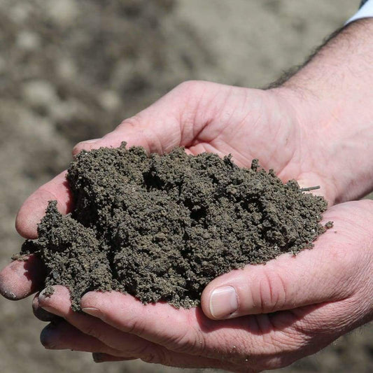 Screened topsoil loam bulk delivery Calgary — ¾ inch screened locally sourced